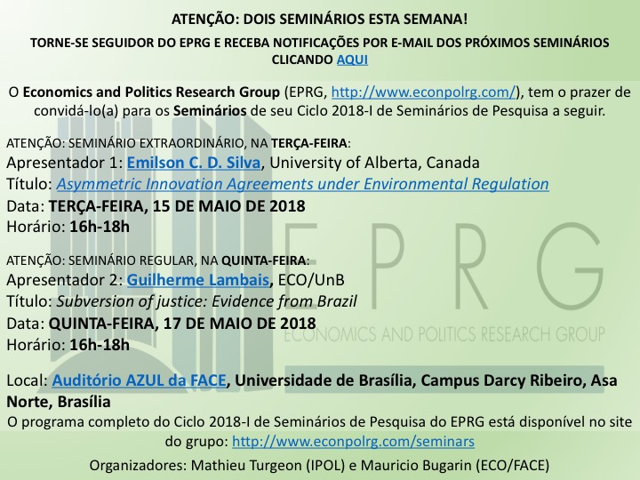 Seminário de Pesquisa Economics and Politics Research Group