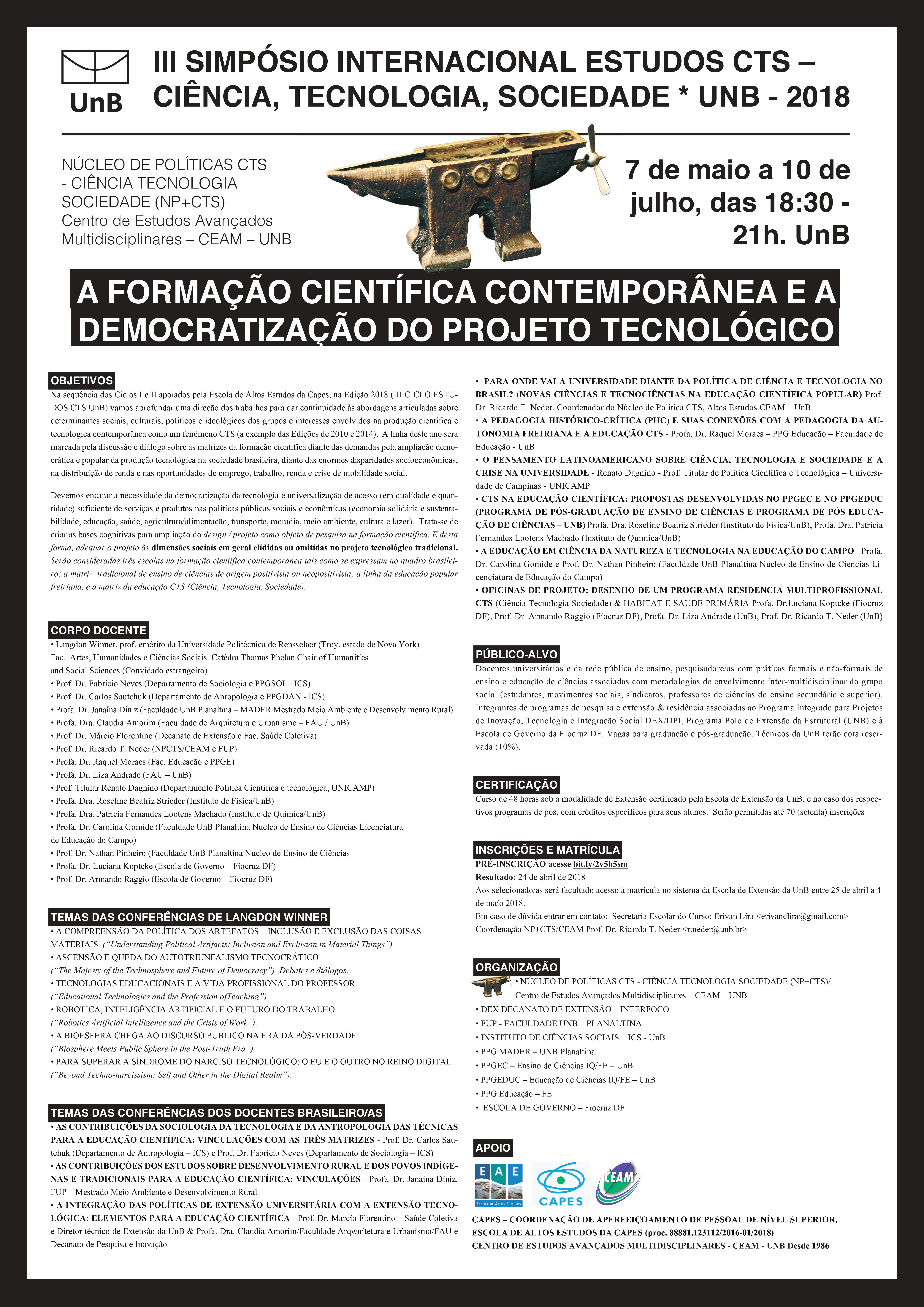 III Simpósio Internacional Estudos CTS