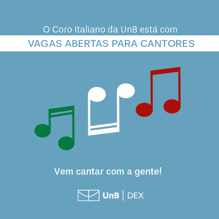 Inscrição: Coro Italiano da UnB