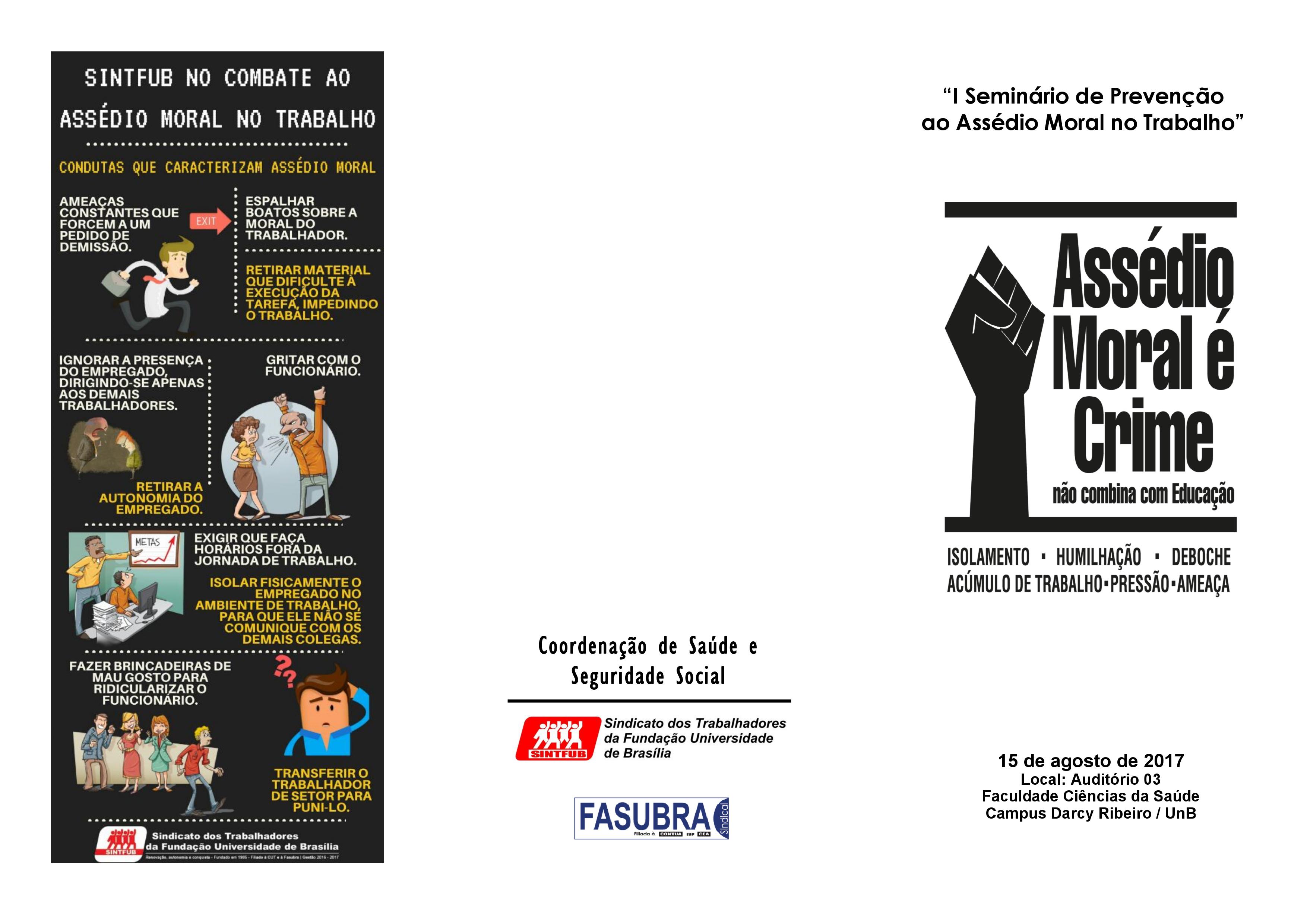 I Seminário de Prevenção ao Assédio Moral no Trabalho