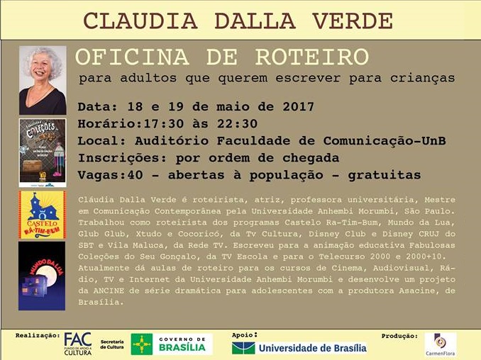 Oficina Roteiro para Adultos que querem escrever para Crianças