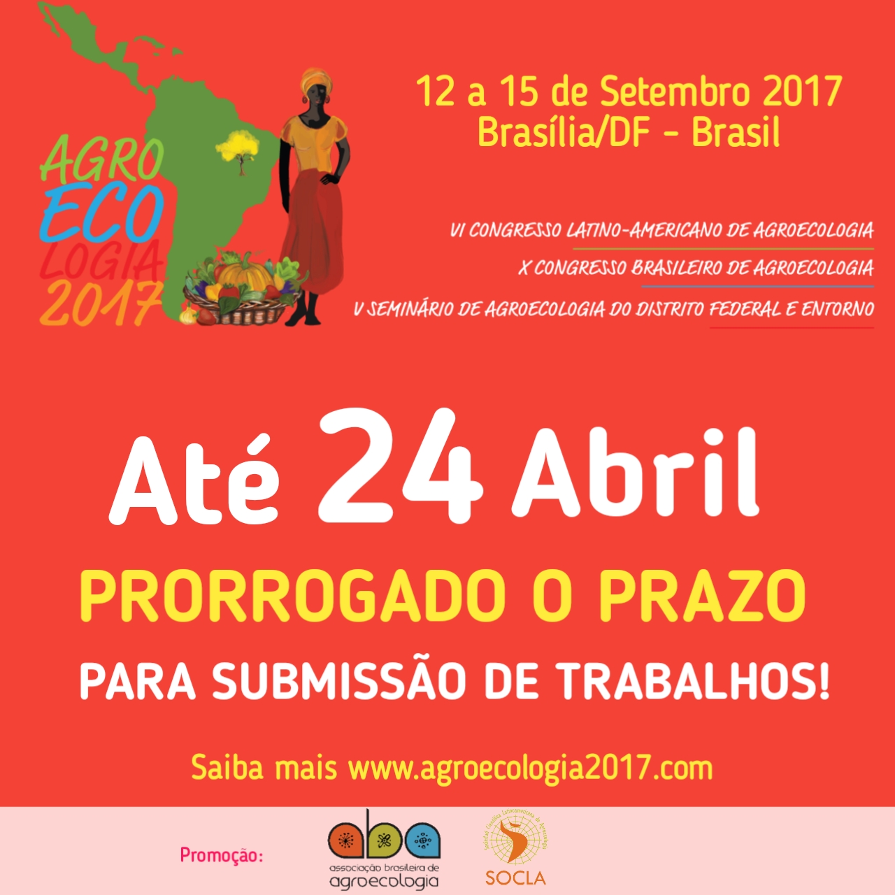 Envio de trabalhos para o VI Congresso Latino-americano de Agroecologia