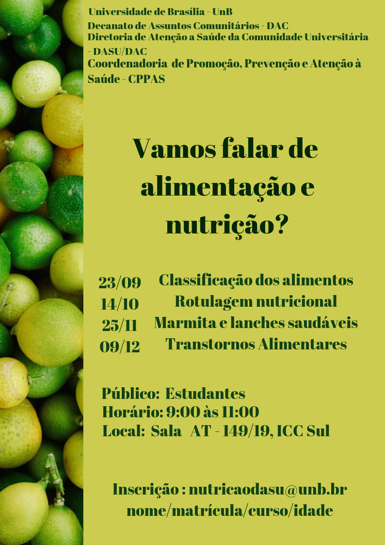 Roda de conversa sobre alimentação e nutrição