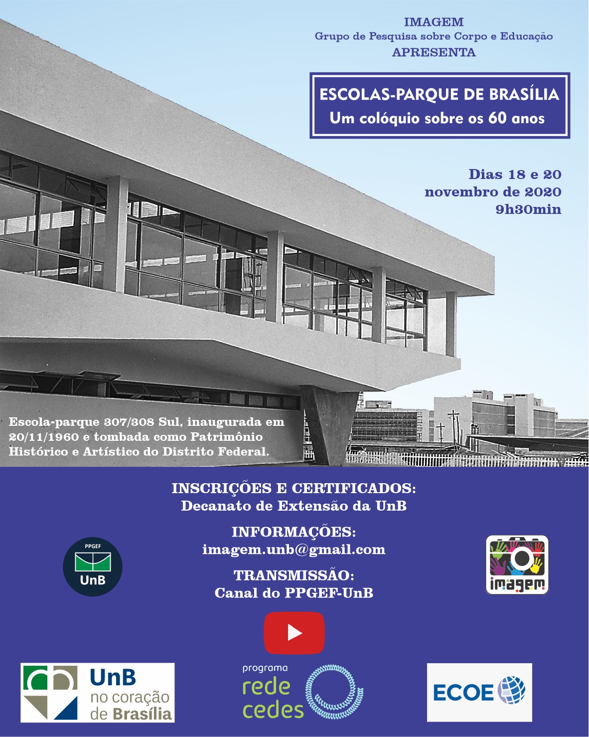 Escolas-parque de Brasília: um colóquio sobre os 60 anos