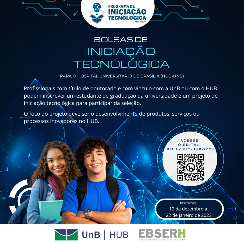 Inscrições para o Programa de Iniciação Tecnológica da Ebserh