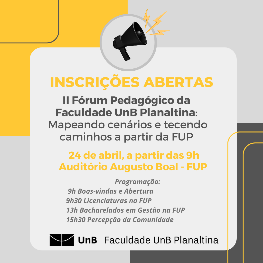 II Fórum Pedagógico da UnB Planaltina