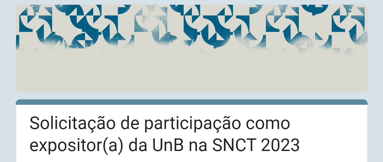 Manifestação docente para participação na SNCT 2023