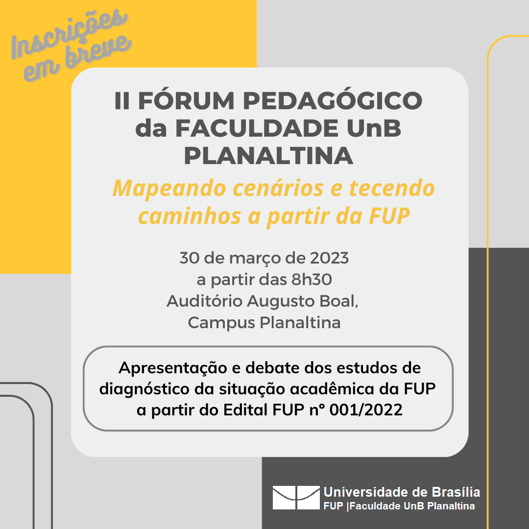 II Fórum Pedagógico da UnB Planaltina
