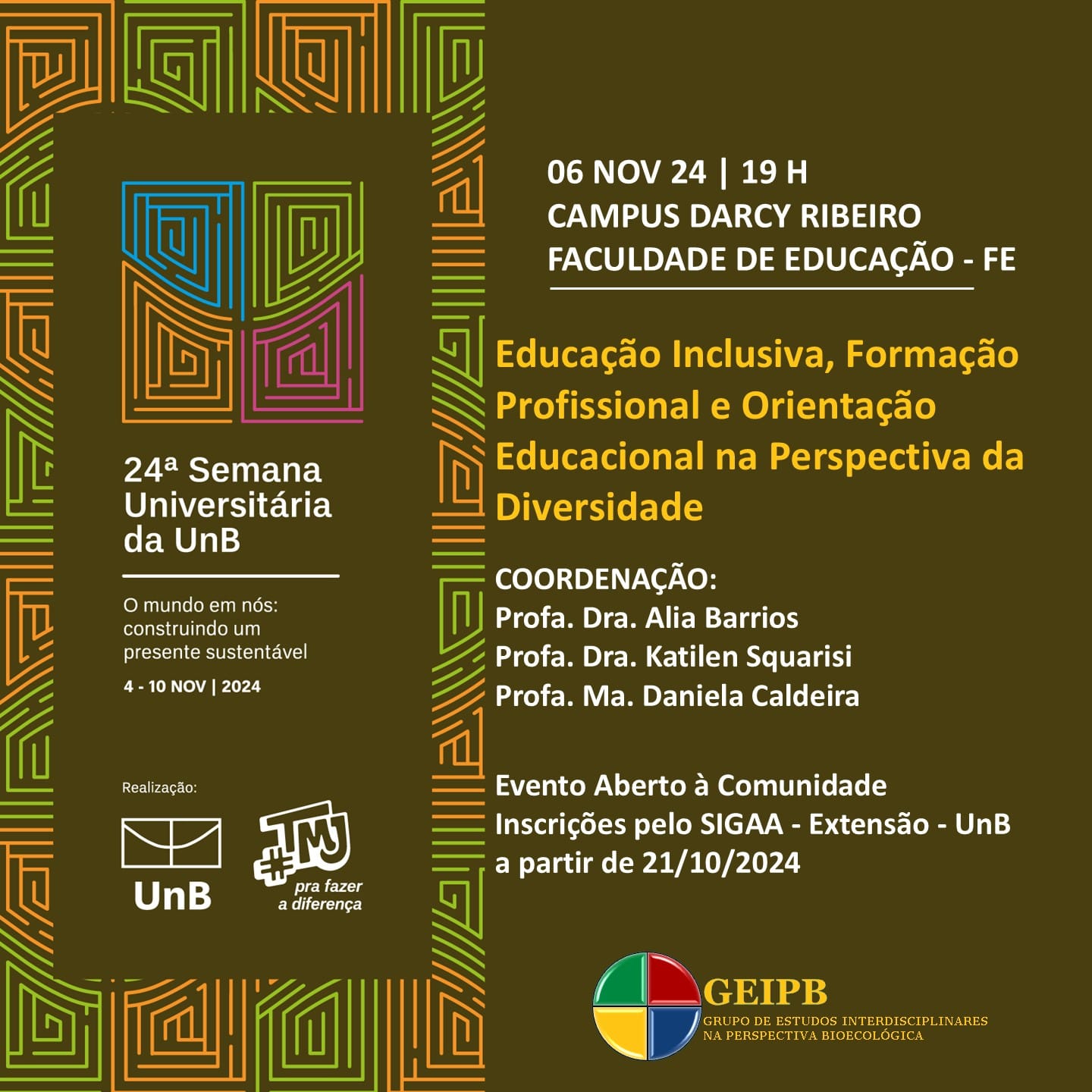 24ª Semuni | Atividades do GEIPB/FE