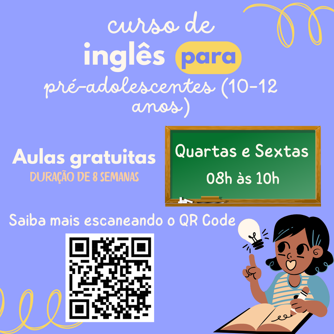 Minicurso de inglês para pré-adolescentes