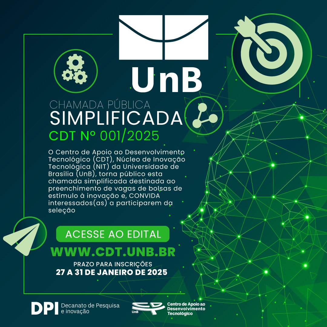 Chamada Pública CDT | Bolsas para estímulo à inovação