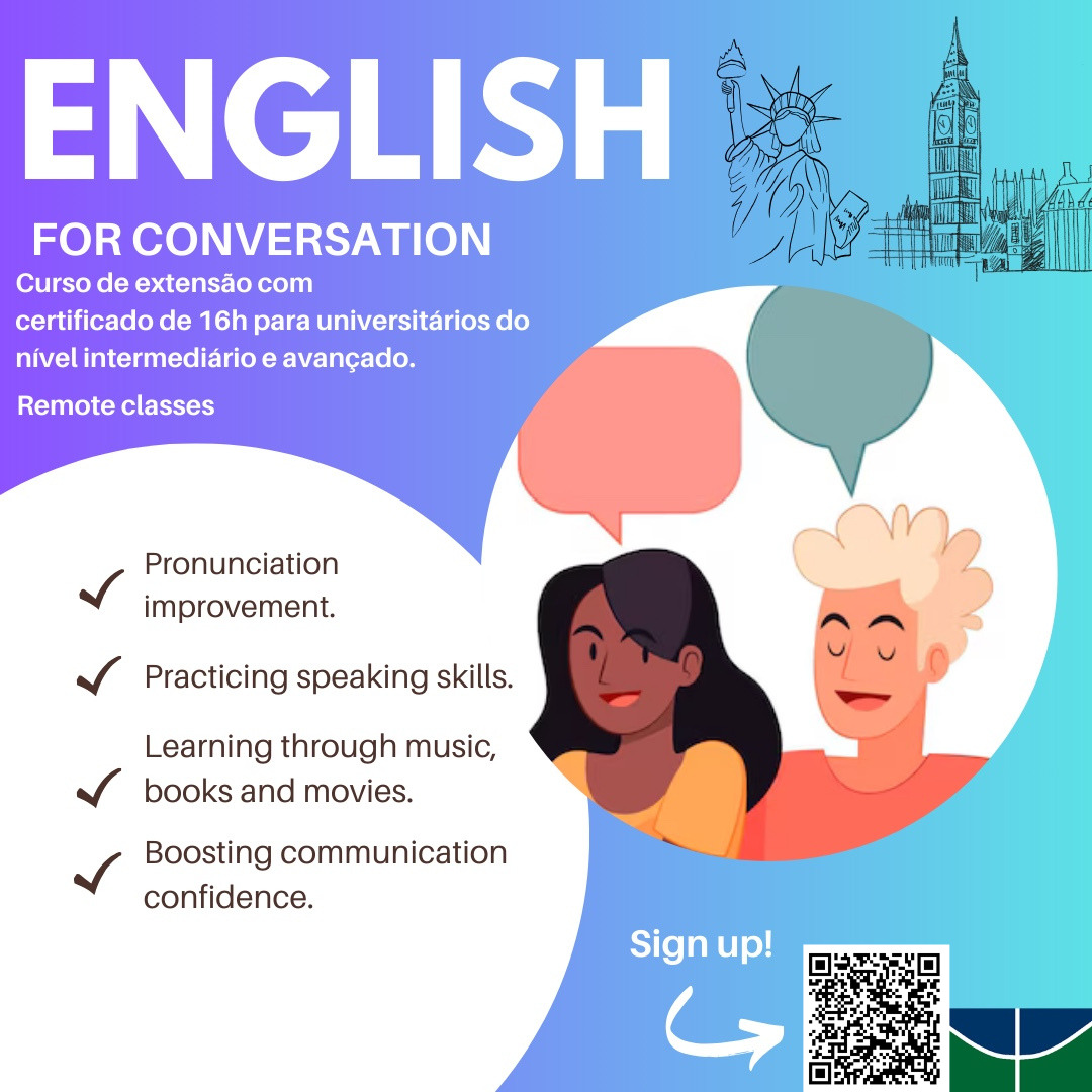 Minicurso de conversação em inglês - nível intermediário