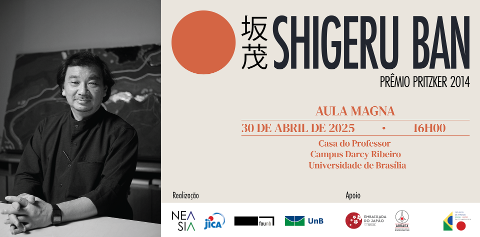 Aula magna da FAU 1º/2025, com Shigeru Ban