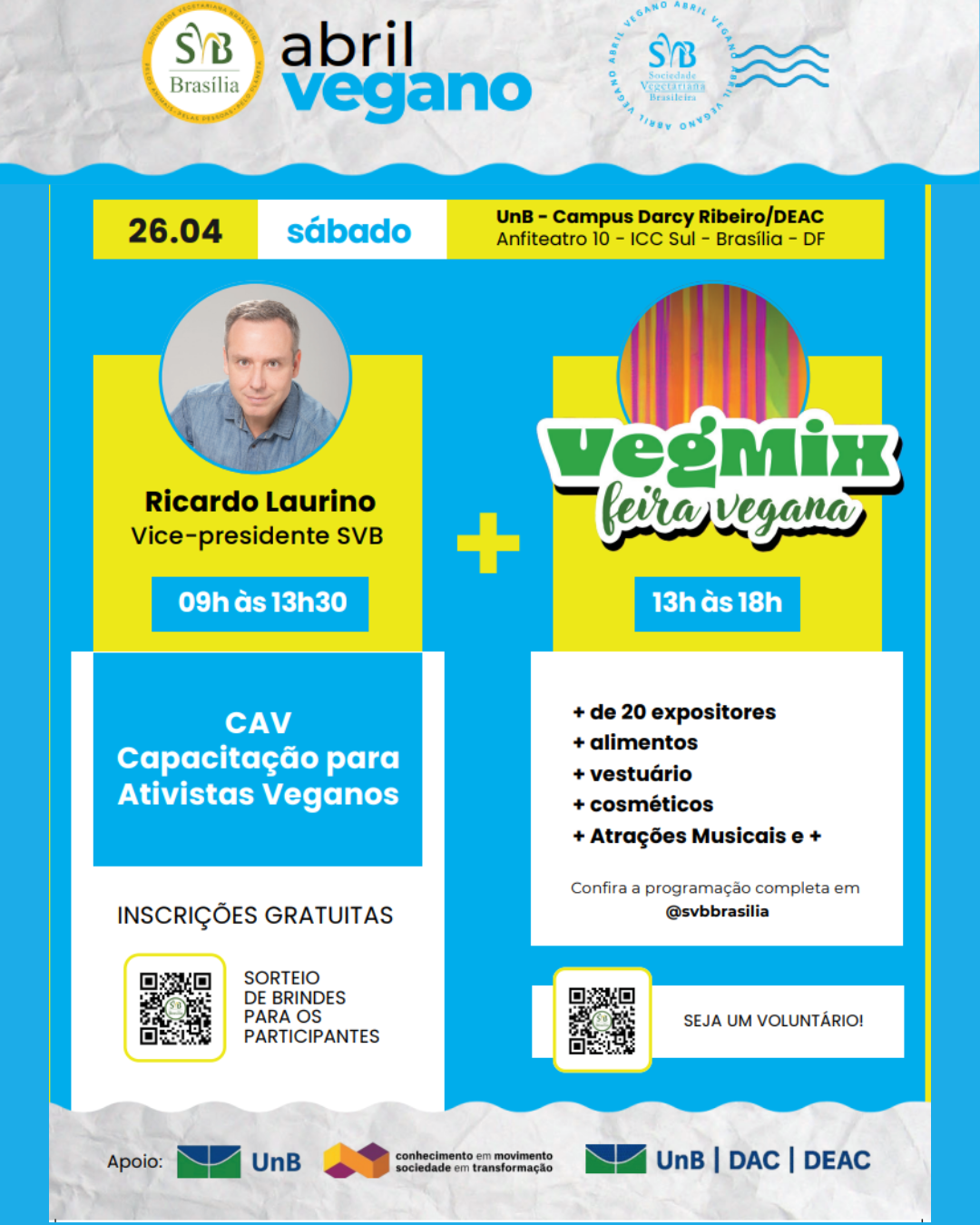 Capacitação para Ativistas Veganos e Feira Vegana