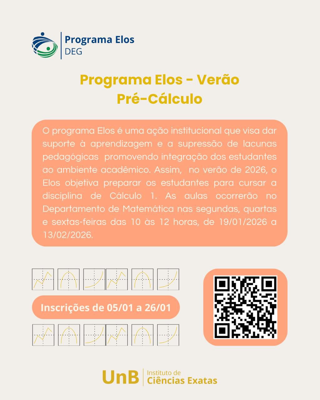 Aulas do Programa Elos - Verão Pré Cálculo