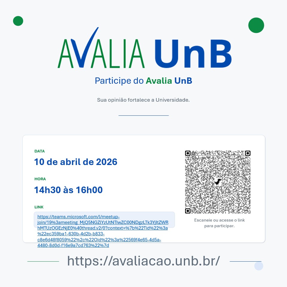 Seminário AvaliaUnB 2026 no ICH