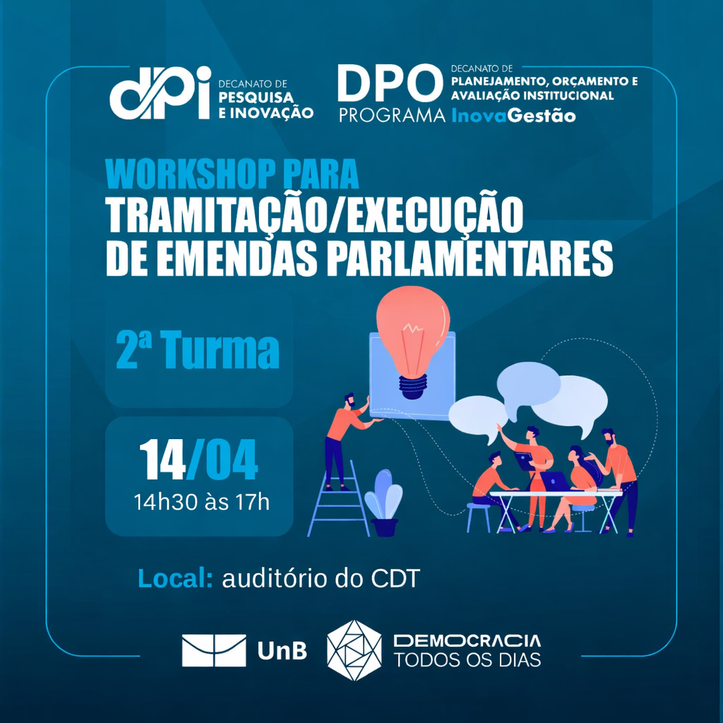 Workshop sobre Tramitação e Execução de Emendas Parlamentares | Reprogramação da segunda turma