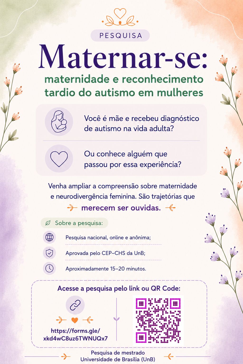 Pesquisa investiga relações entre maternidade e autismo em mulheres adultas