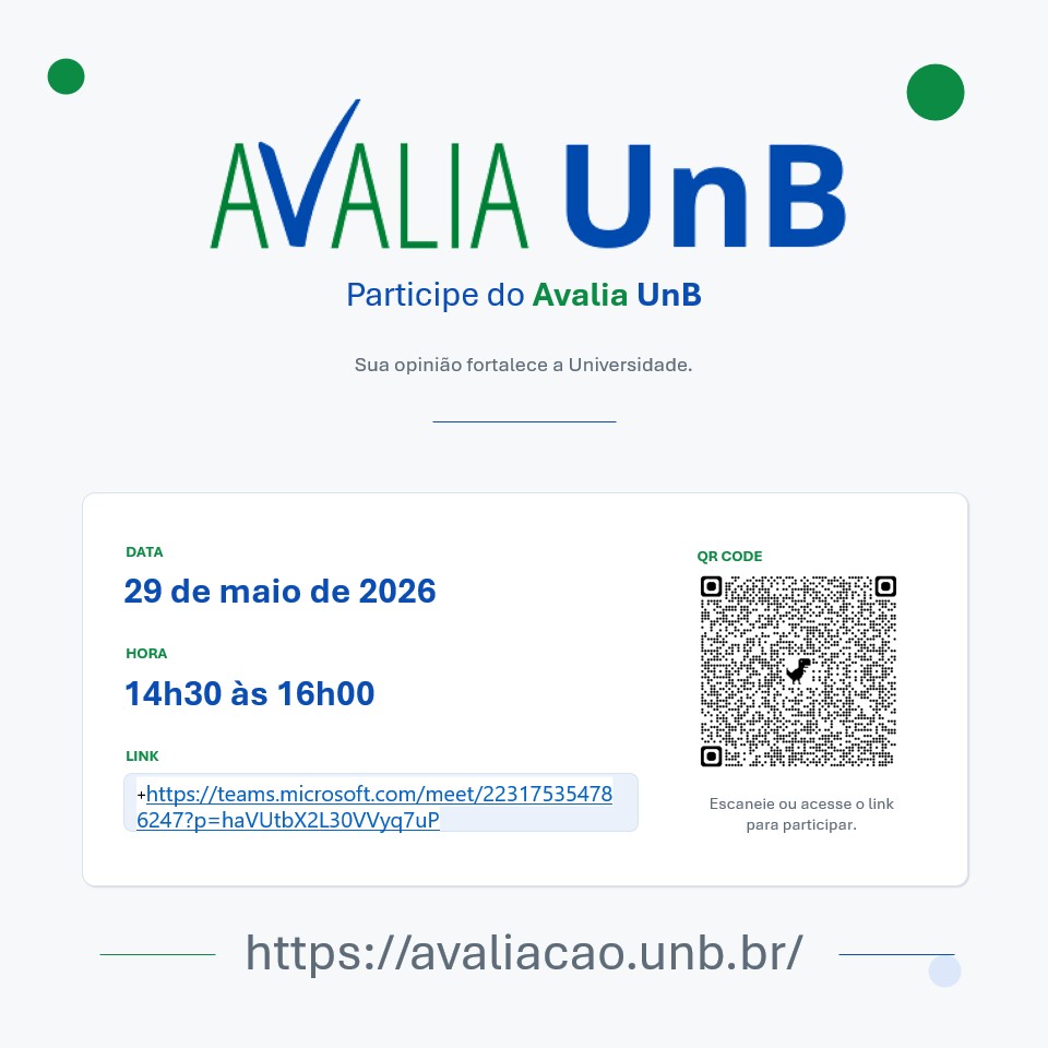 Seminário AvaliaUnB 2026 no IE