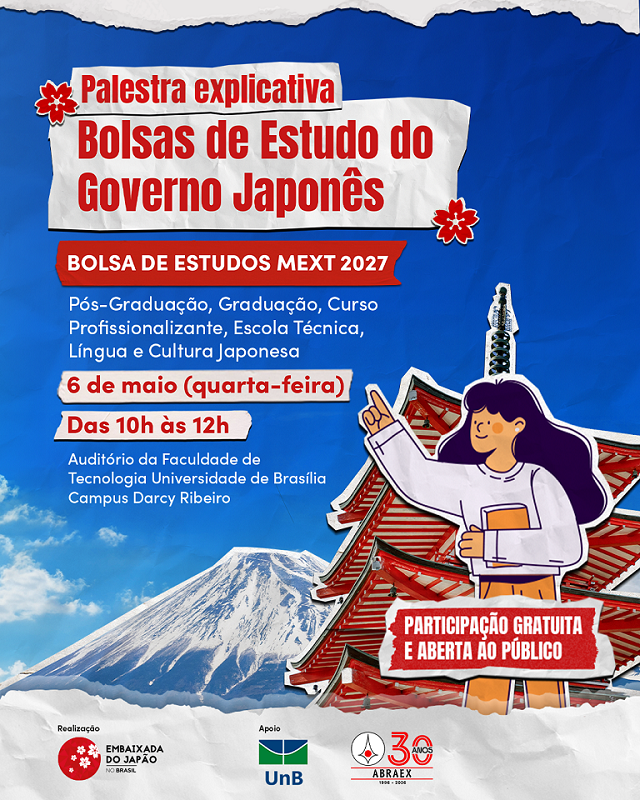 Palestra | Oportunidade de bolsas para estudar no Japão