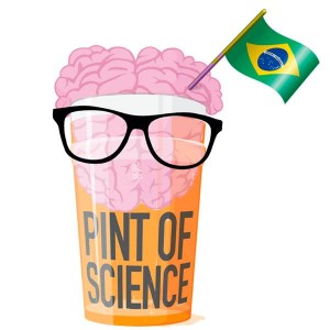 Copo de cerveja com óculos