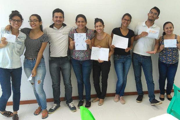 Turma de Inglês do IsF no campus Tomé-Açu na Universidade Federal Rural da Amazônia. Foto: divulgação