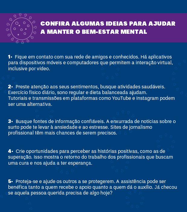 Dicas para prevenção de ansiedade e depressão durante o isolamento social